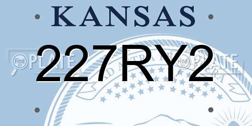 227RY2 Kansas License Plate