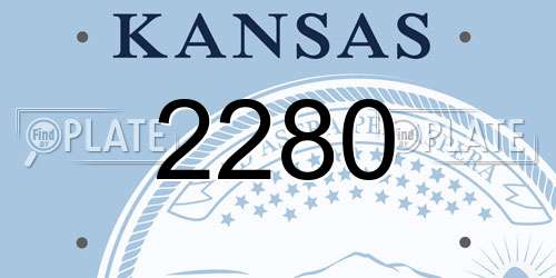 2280 Kansas License Plate