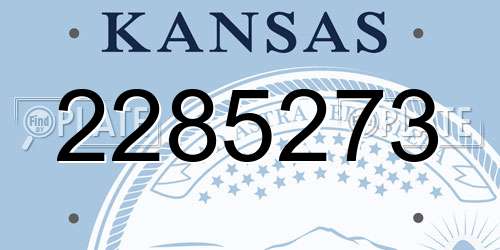 2285273 Kansas License Plate