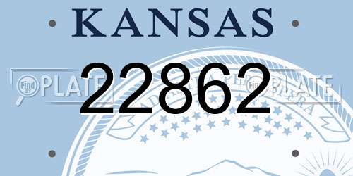 22862 Kansas License Plate