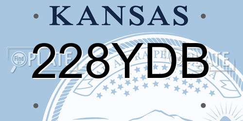 228YDB Kansas License Plate