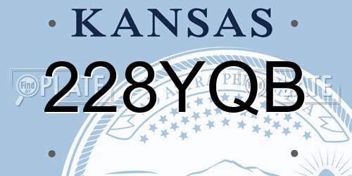 228YQB Kansas License Plate