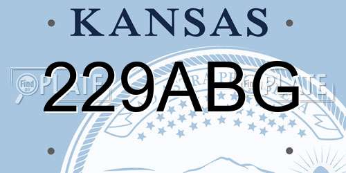 229ABG Kansas License Plate
