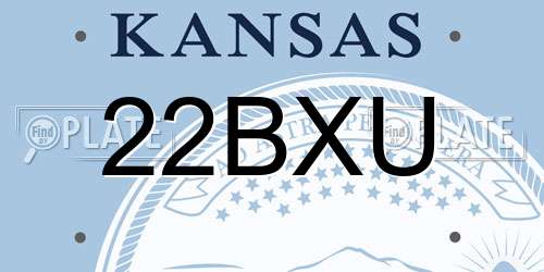22BXU Kansas License Plate