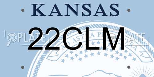 22CLM Kansas License Plate