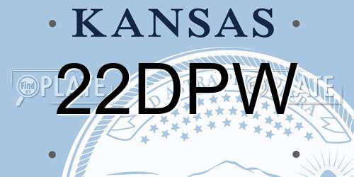 22DPW Kansas License Plate