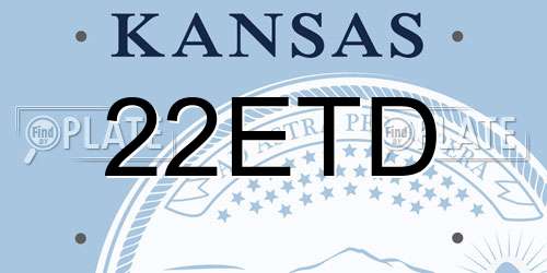 22ETD Kansas License Plate