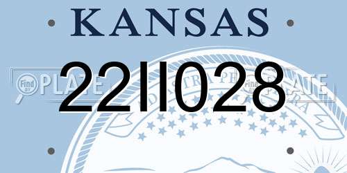 22II028 Kansas License Plate