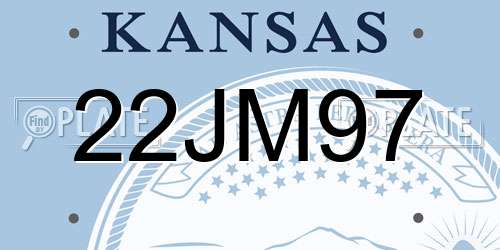 22JM97 Kansas License Plate