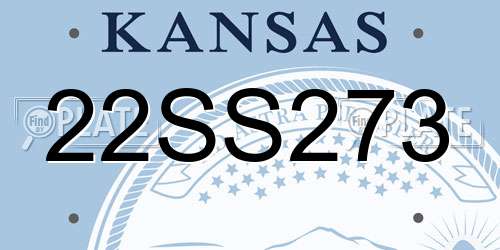 22SS273 Kansas License Plate