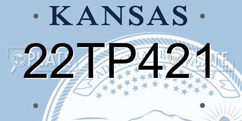 22TP421 Kansas License Plate