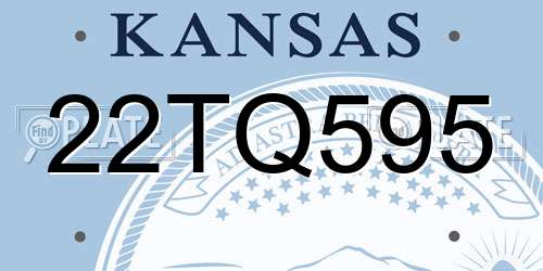 22TQ595 Kansas License Plate