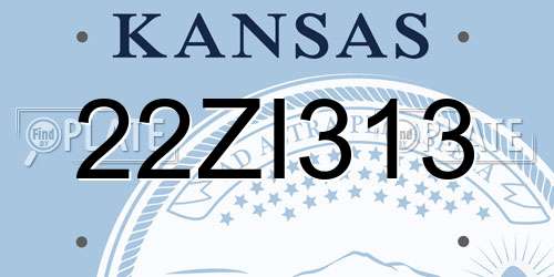 22ZI313 Kansas License Plate