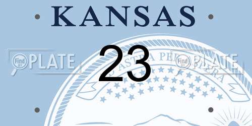23 Kansas License Plate