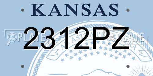 2312PZ Kansas License Plate