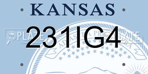 231IG4 Kansas License Plate