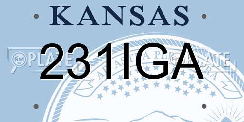 231IGA Kansas License Plate