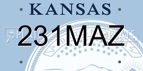 231MAZ Kansas License Plate