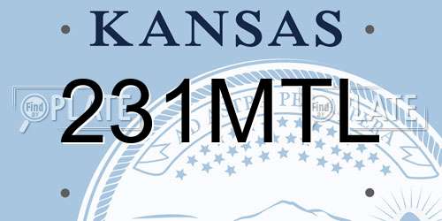 231MTL Kansas License Plate