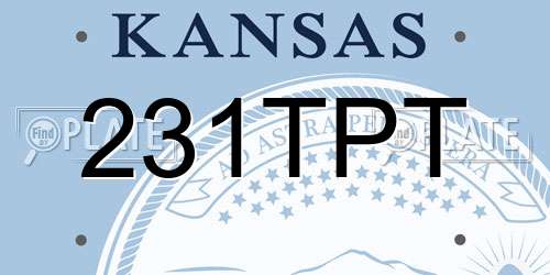 231TPT Kansas License Plate