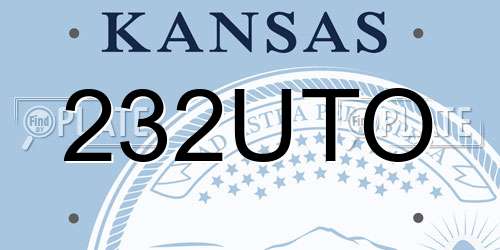 232UTO Kansas License Plate
