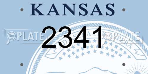 2341 Kansas License Plate