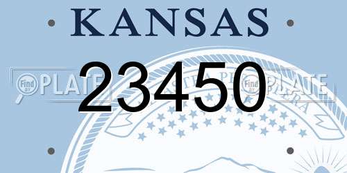 23450 Kansas License Plate