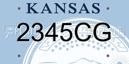 2345CG Kansas License Plate