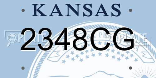 2348CG Kansas License Plate