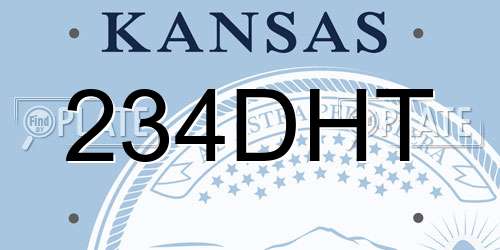 234DHT Kansas License Plate