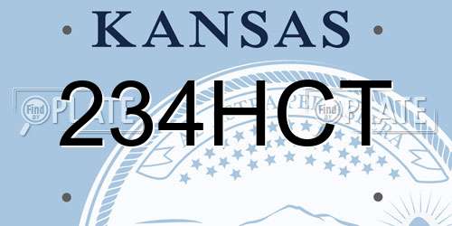 234HCT Kansas License Plate