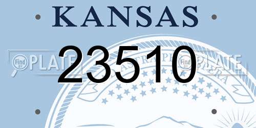 23510 Kansas License Plate