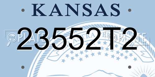 23552T2 Kansas License Plate