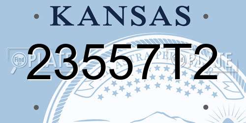 23557T2 Kansas License Plate