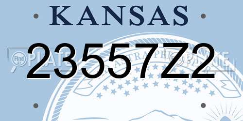 23557Z2 Kansas License Plate