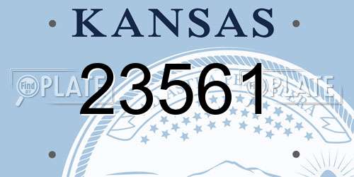 23561 Kansas License Plate
