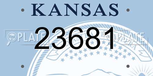 23681 Kansas License Plate