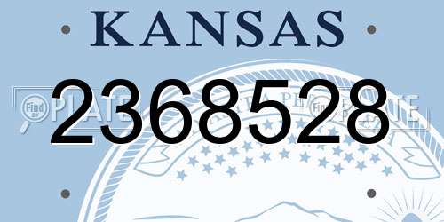 2368528 Kansas License Plate