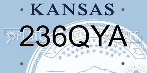 236QYA Kansas License Plate
