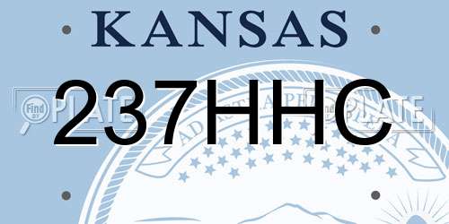 237HHC Kansas License Plate