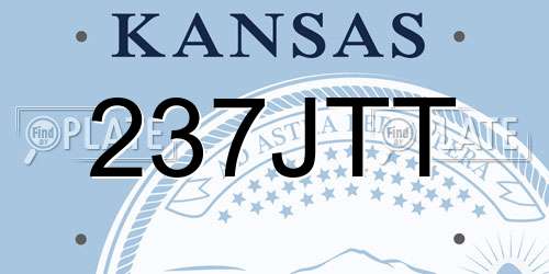 237JTT Kansas License Plate