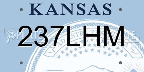 237LHM Kansas License Plate