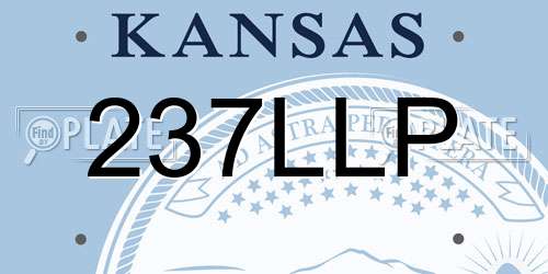 237LLP Kansas License Plate