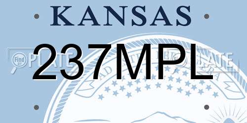 237MPL Kansas License Plate
