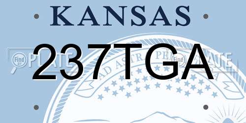 237TGA Kansas License Plate