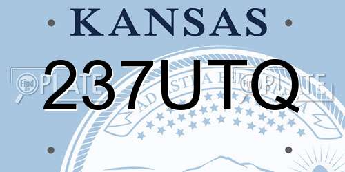 237UTQ Kansas License Plate