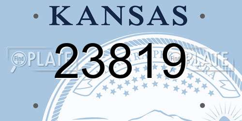 23819 Kansas License Plate