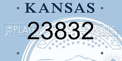 23832 Kansas License Plate