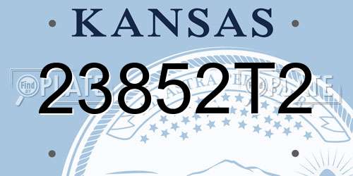 23852T2 Kansas License Plate