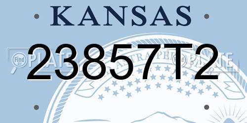 23857T2 Kansas License Plate